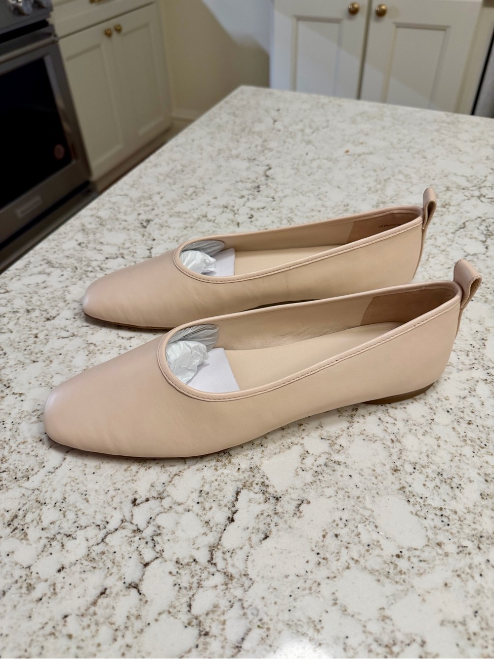 Vince Blush Leather Vivian Ballet Flats - Picture 6 of 11